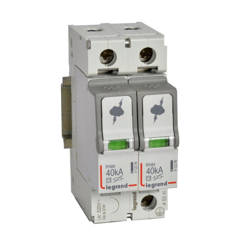 Legrand - Überspannungsableiter für Energietechnik/Stromversorgung Überspannungsableiter Legrand 412241 2+0SchaltungImax40kA