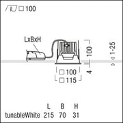 Zumtobel Group - Downlight/Strahler/Flutlicht LED - Einbauleuchte P - INFQ100L #60818679 2700 - 6500K