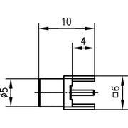 Telegärtner - Koax-Steckverbinder MCX-Anbaubuchse LTP AU 100024997 RASTER 5.08 − 5 Stück