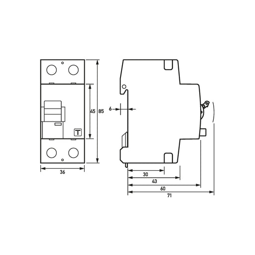 Doepke - Fehlerstrom-Schutzschalter FI-Schalter DFS2 100-2/0,03-F