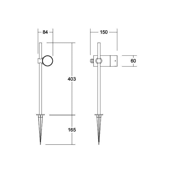 Brumberg Leuchten - Wegeleuchte LED-Erdspießstrahler 60113183