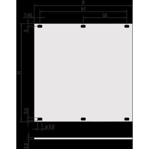 Schroff - Frontplatte für Baugruppe mit Rastermaß 482,6 mm (19 Zoll) Teilfrontplatte 30807494