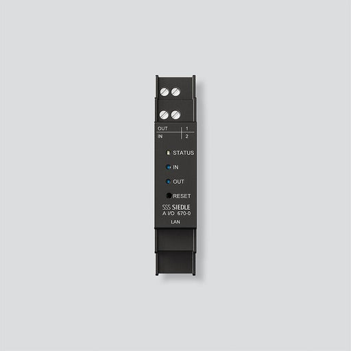 Siedle&Söhne - Zusatzgerät für Türkommunikation IP-Schaltaktor für Access A I/O 670-0 Schwarz − 1 Stück