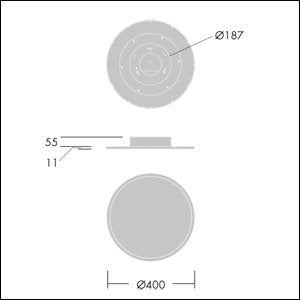 Thorn - Decken - /Wandleuchte LED - Ein - u.Anbauleuchte OMEGA C #96627770 2800 - 840 HF R400