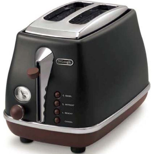 DeLonghi - Toaster CTOV 2103.BKsw/leder Retro