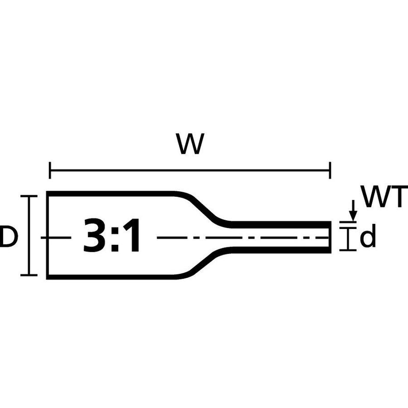 HellermannTyton - Kabelmarkierungssystem Warmschrumpfschlauch TULT#55371016 VE3000 4.8-1-6-3x16-WH