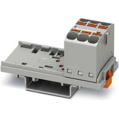 Phoenix Contact - Durchgangs-Reihenklemme Verteilerblock PTFIX 12X4-NS35 GY senkr 0,2-6qmm,grau − 8 Stück