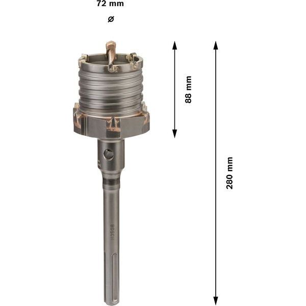 Bosch - Bohrkrone PRO SDS max-5 Bohrkrone, 2608580516 einteilig 72 x 87 x