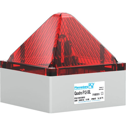 Pfannenberg - Blitzleuchte QUADRO F12SIL230ACRD rot,230AC,10J