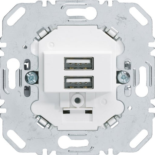 Berker - USB-Spannungsversorgung USB Ladesteckdose 230V 260209 2fach 3A polarweiß