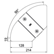 OBO Bettermann - Deckel Bogen für Kabeltragsystem Deckel für Bogen RBD W 150 FS winkelverst. B150mm