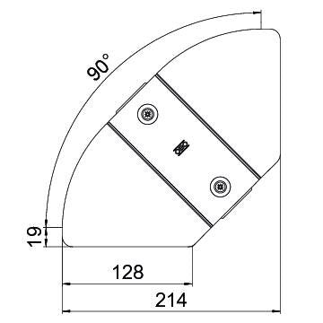 OBO Bettermann - Deckel Bogen für Kabeltragsystem Deckel für Bogen RBD W 150 FS winkelverst. B150mm