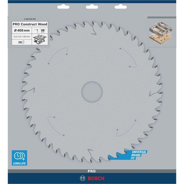 Bosch - Kreissägeblatt PRO Construct Wood 2608640693 Kreissägeblatt 400 x