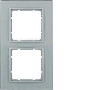 Berker - Abdeckrahmen Glasrahmen 10126414 2fach