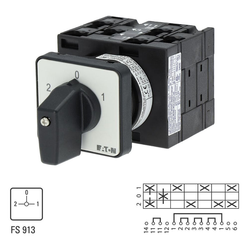 Eaton - Lastschalter Wendeschalter T3 32A T3-3-15190/E Einbau rastend