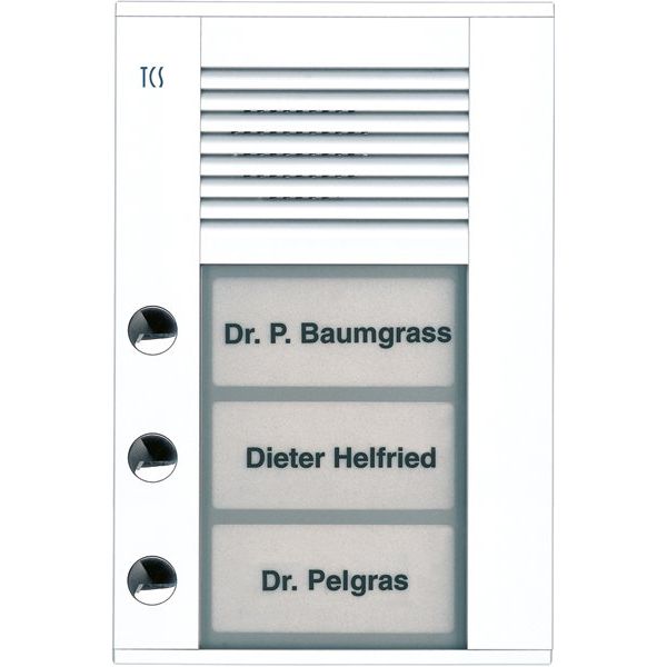 TCS Tür Control - Türstation für Türkommunikation Audioaußenstation1-reihig PDS03-WS/04 3 Tasten AP weiß