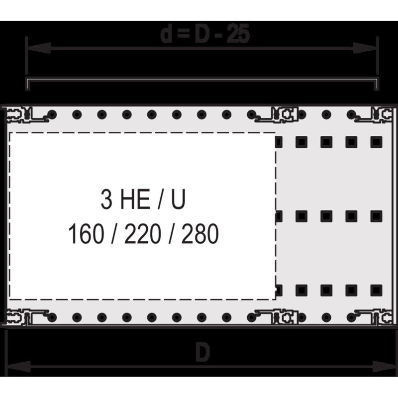 Schroff - Dach-/Bodenelement (Gehäuse/Schaltschrank) X-Abdeckblech EMC 24560054 (VE2) 84TE 355T