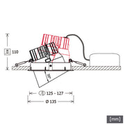 LTS Licht&Leuchten - Downlight/Strahler/Flutlicht Einbaustrahler CSAR501.930OV46/D.si 930, DALI, silber