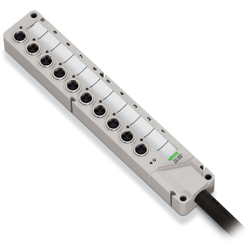 WAGO - Passiver Sensor-/Aktor-Verteiler (mit Leitung) Sensor/Aktor Verteilerbox 757-483/000-005 8fach,3p,5m,M8