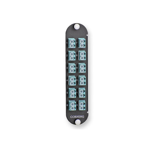 Corning - Moduleinsatz für Patchpanel LWL CCH Verteilerp. 12 Faser CCHE-CP12-E4 m. 6 LC Dx AQU Kuppl