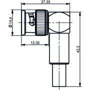 Telegärtner - Koax-Steckverbinder BNC-Kabelwinkelstecker 100023506 Crimp G2 (RG-59B/U)