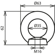 DEHN - Ringmutter M16 St/tZn RM M16 STTZN