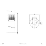 EVN Lichttechnik - Wegeleuchte Pollerleuchte PLR902715 IP54