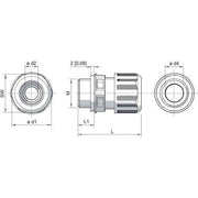 Stahl - Kabelverschraubung 265088 4,70 - 5,20 mm