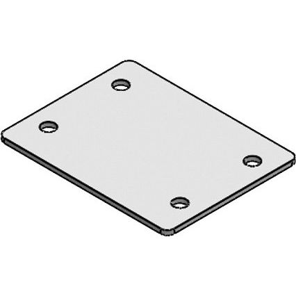 Icotek - Einführungsflansch für Kleingehäuse/Schaltschrank Blindplatte BPM-B-V2A Edelstahl − 10 Stück