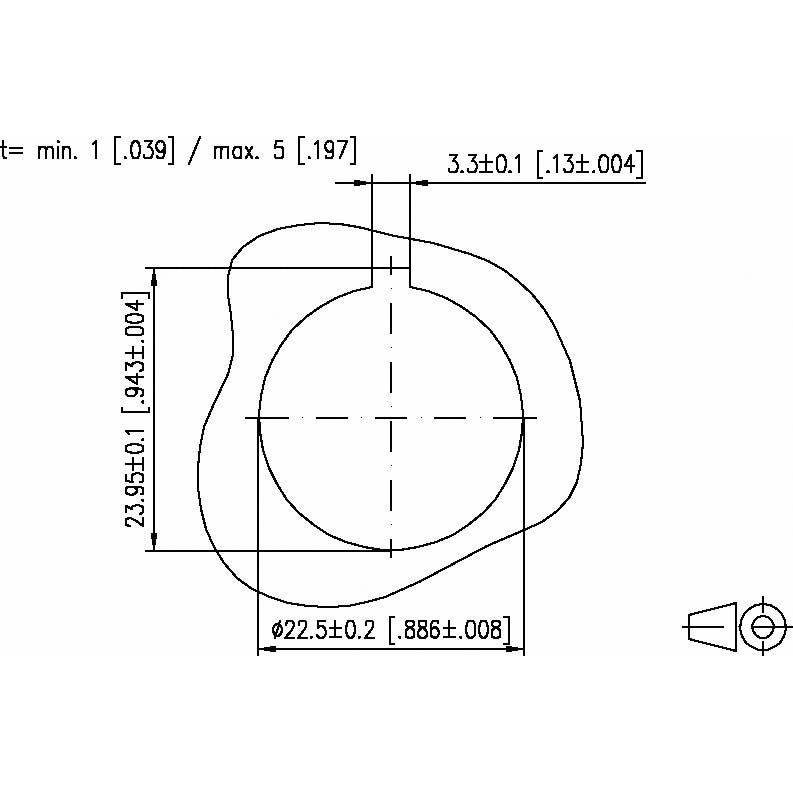 Metz Connect - Gehäuse für Rechtecksteckverbinder Universal Prüfbuchse 140UPB-E IP65 − 10 Stück