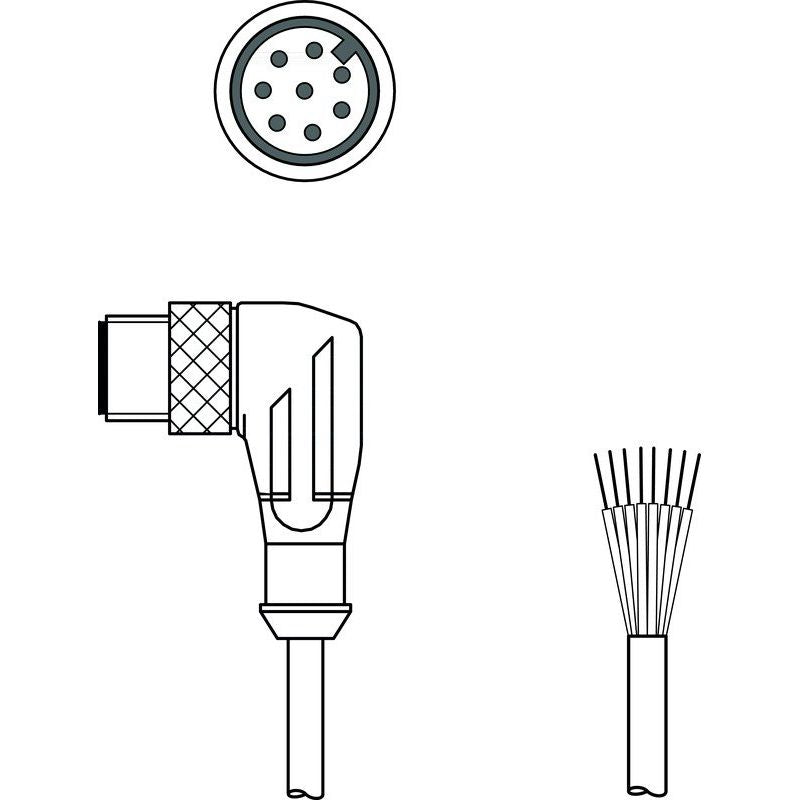 Leuze - Konfektioniertes Sensor-Aktor-Kabel Anschlussleitung KS U-M12-8W-P1-100