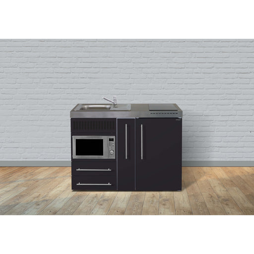 Stengel - Mini-Küche Miniküche Premiumline MPMSM120AMWGKFreBli Schwarz matt
