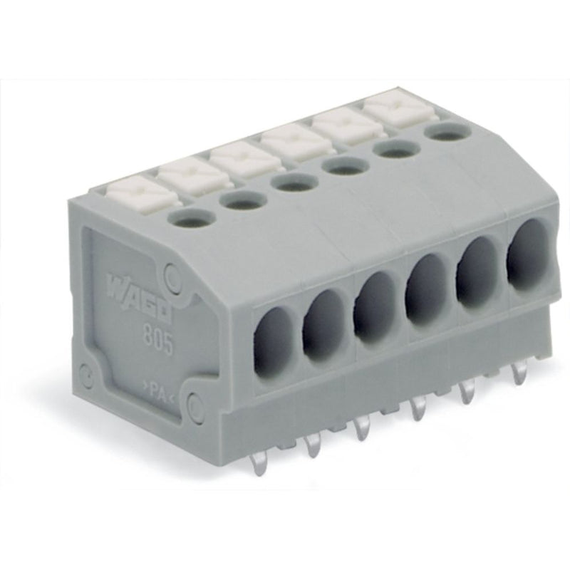 WAGO - Leiterplattenklemme 805-167 Drücker,1,5mm²,grau − 20 Stück