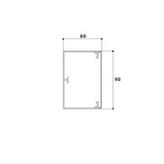 GGK - Leitungsführungskanal LFG-Kanal 60x90 ws 1020 − 2 Meter