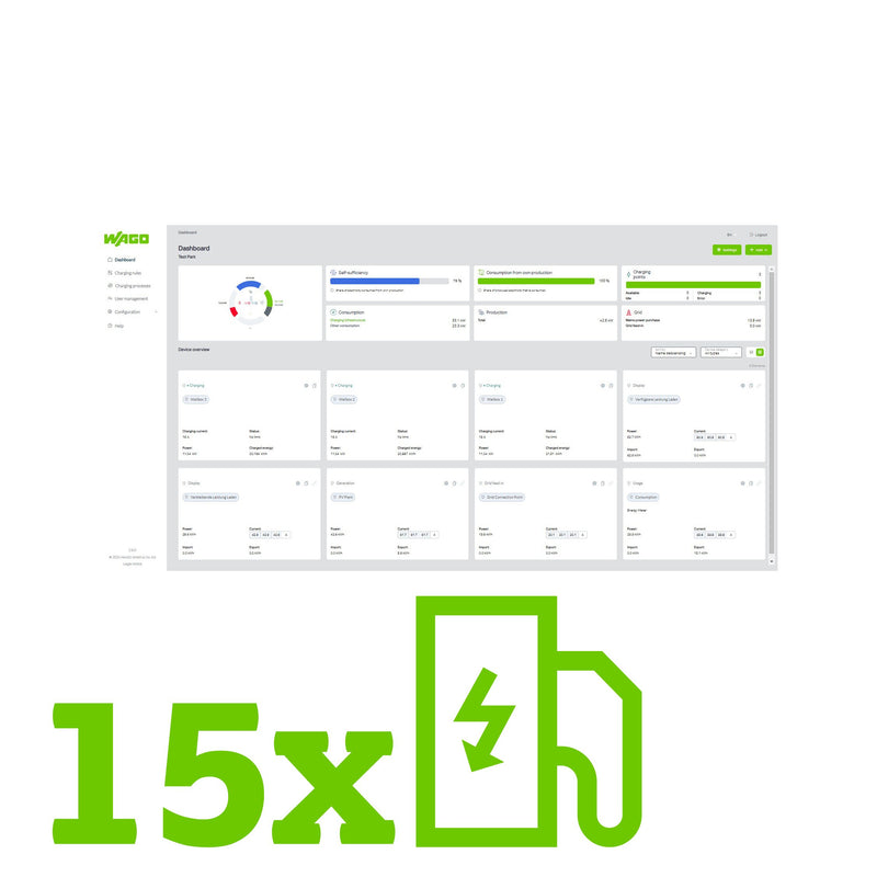 WAGO - Applikations-Software für Automation Application LoadManagement 8101-1001/261-015 15 charging points