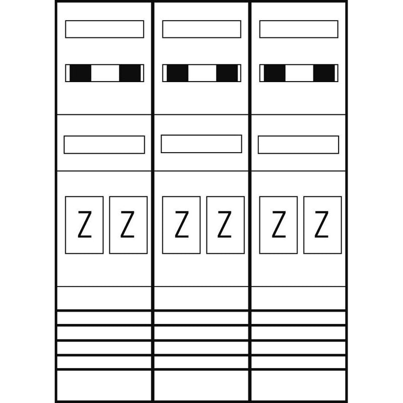 ABN - Zählerfeld Zählerplatz EZ37460 eHZ 6Z