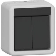 Gira - Installationsschalter Wippschalter 310530 Serien WG AP Grau