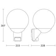 Steinel - Decken-/Wandleuchte Sensor-Außenleuchte L 585 S weiß 229 x 215 x 312 mm