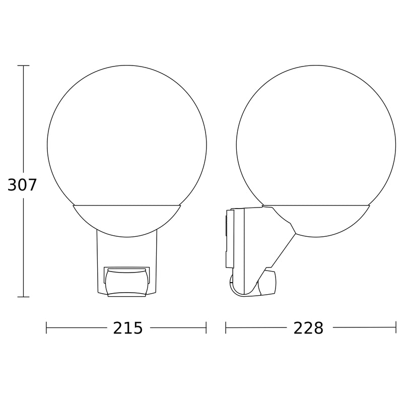 Steinel - Decken-/Wandleuchte Sensor-Außenleuchte L 585 S weiß 229 x 215 x 312 mm