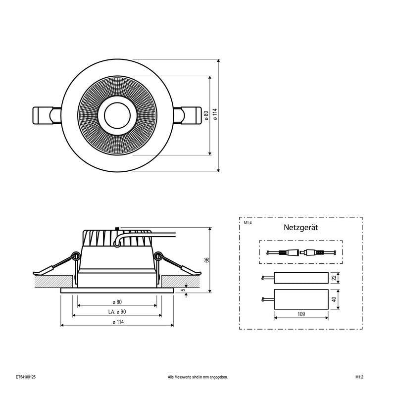 EVN Lichttechnik - Downlight/Strahler/Flutlicht LED-Downlight ET54100125