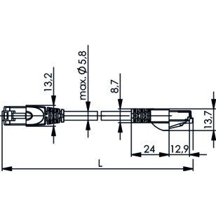 Telegärtner - Patchkabel Kupfer Industrie Patchkabel Cat5 gn 100008661 5,0m, SF/UTP, PUR