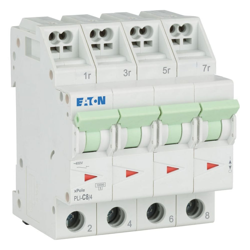 Eaton - Leitungsschutzschalter PLI-C8/4 C 8A, 4p Steckkl