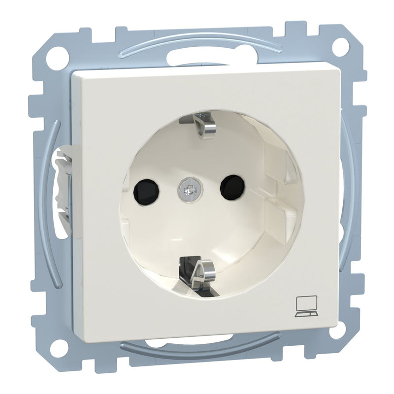 Merten - Steckdose SCHUKO-Steckdose pws/gl MEG2350-0319 Kennz.Computer