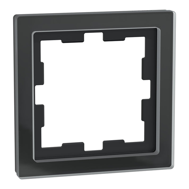 Merten - Abdeckrahmen Rahmen 1f.onyxsw MEG4010-6503 D-Life Glas