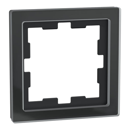 Merten - Abdeckrahmen Rahmen 1f.onyxsw MEG4010-6503 D-Life Glas