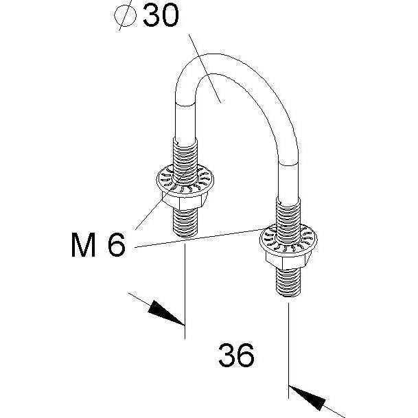 Niedax - Rundstahlbügel U-Form Rundstahlbügel MIRB 30 F