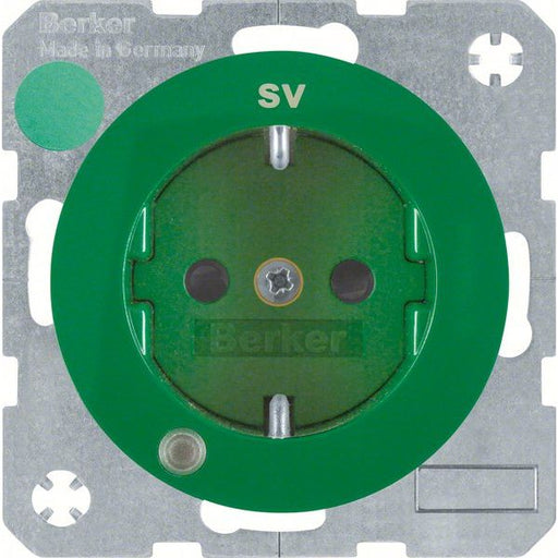 Berker - Steckdose SCHUKO-Steckdose gn/gl 41102003 Kontroll-LED