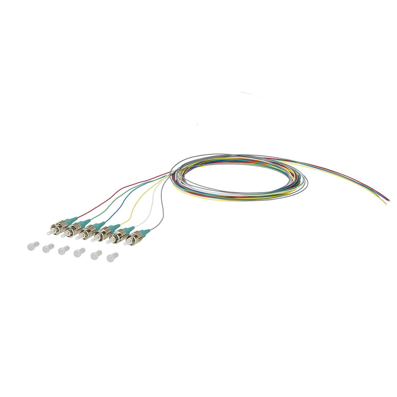 Metz Connect - LWL-Pigtail OpDAT Pigtail ST-PC 150M1AO0020E6 OM3 6 Farben − 6 Stück