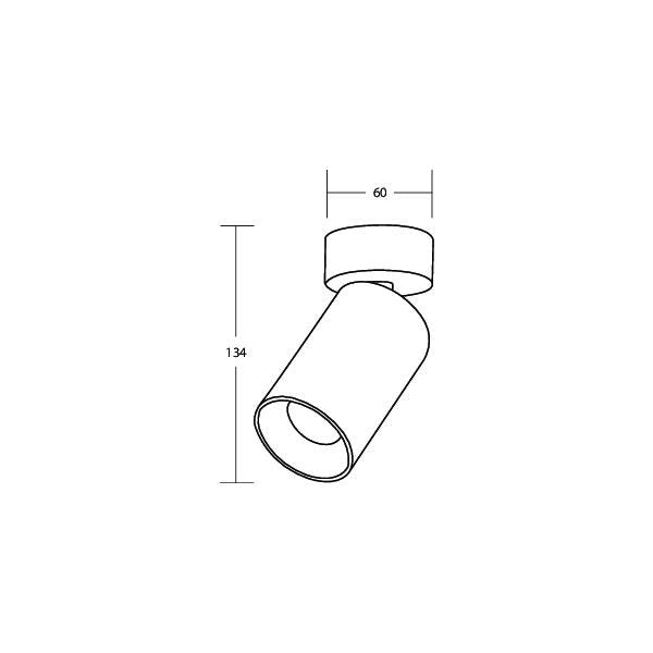 Brumberg Leuchten - Decken-/Wandleuchte Anbauleuchte 1x GU10 57120170