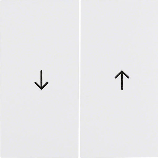 Berker - Abdeckung/Bedienelement für Installationsschalterprogramme Wippe pws/gl 16258989 Symbol Pfeil